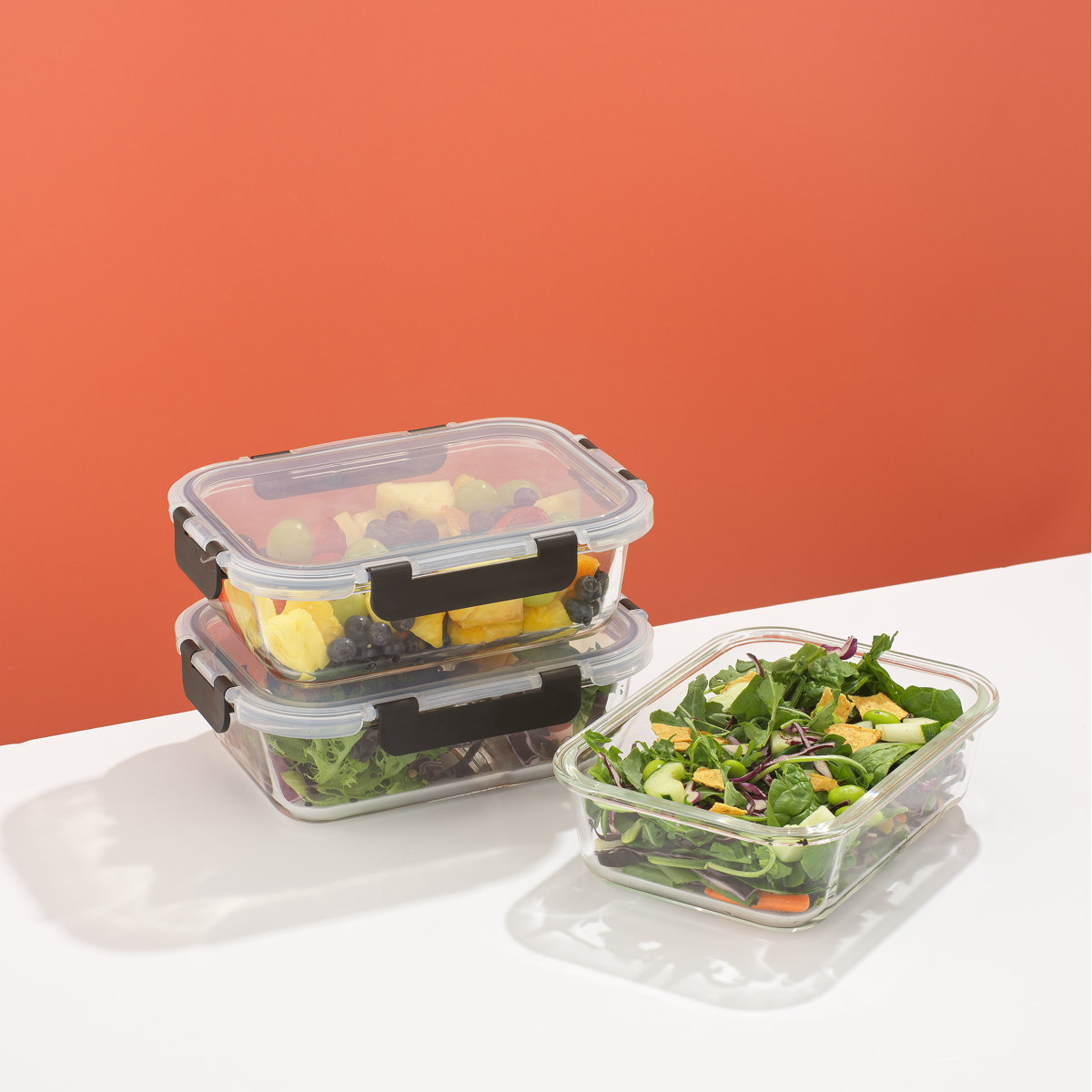 JoyJolt 10-Piece Glass Food Storage Container (Set of 5)